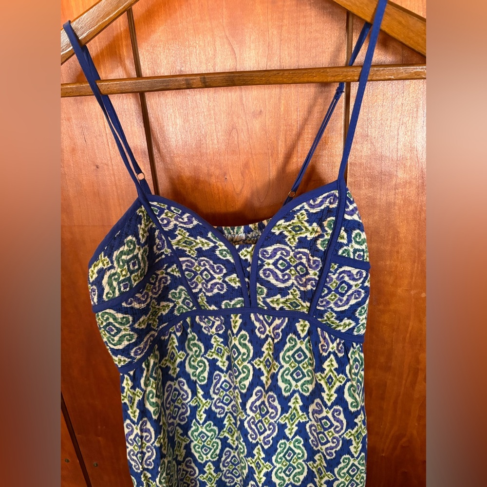 Xhilaration Blue and Green Textured Dress